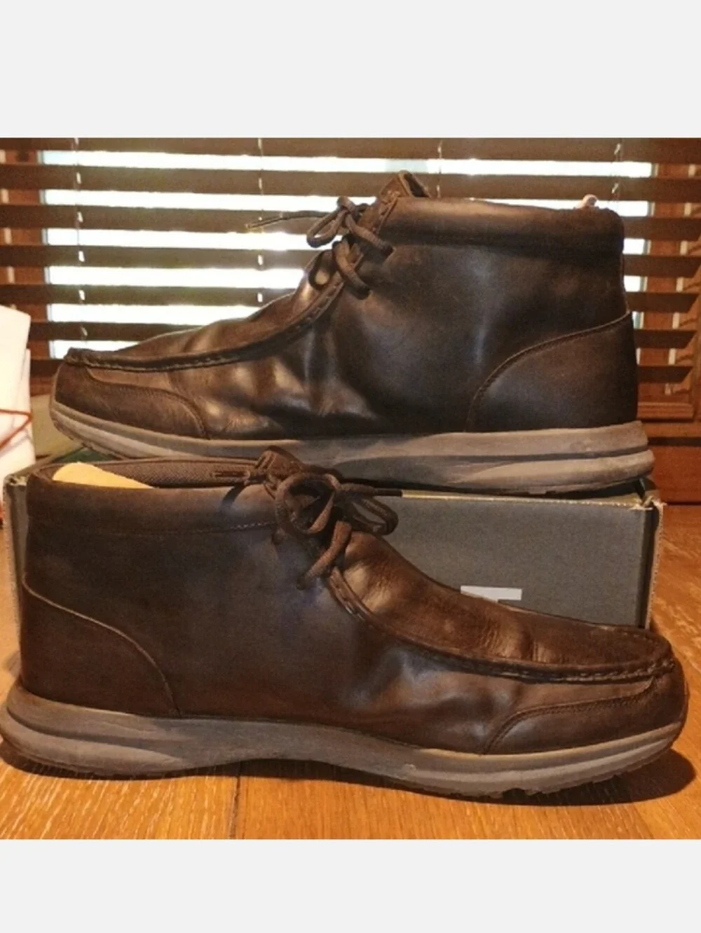 Ariat 15EE Wide Chukka Boots Spitfire Outdoor H20 Oily Distressed Brown